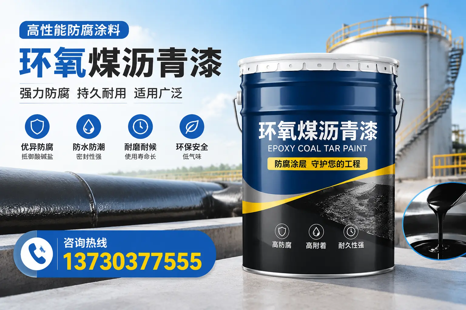 环氧煤沥青漆的耐久性分析,适合泰安的使用场景